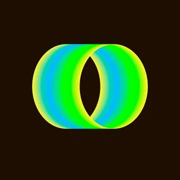 Isolated funnel abstract logo, linear unusual shape, circular line logotype.. Stock Illustration