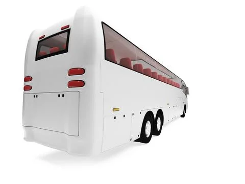 Isolated future bus front view over white background Stock Illustration