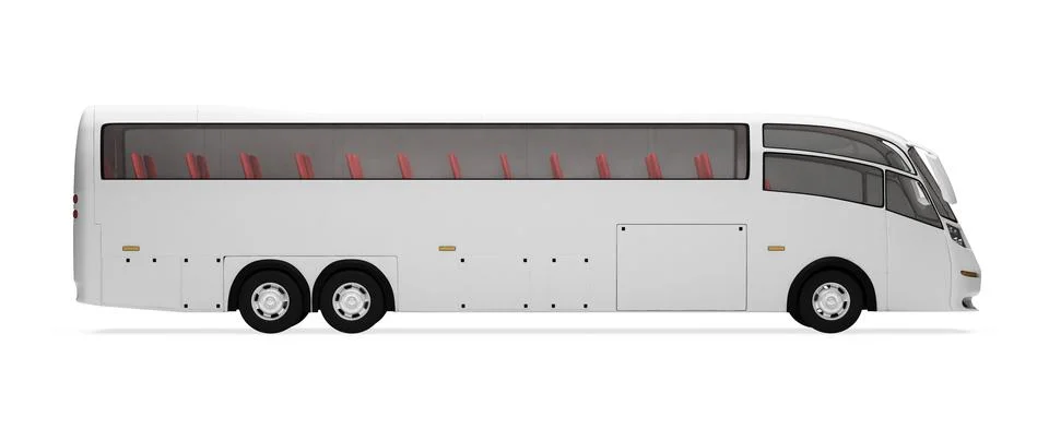 Isolated future bus front view over white background Stock Illustration
