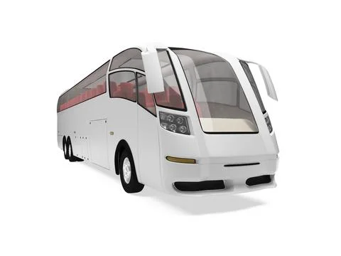 Isolated future bus front view over white background Stock Illustration