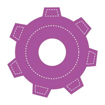 Isolated gear icon flat design Vector Stock Illustration