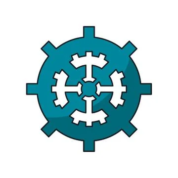 Isolated gear machine part design Stock Illustration