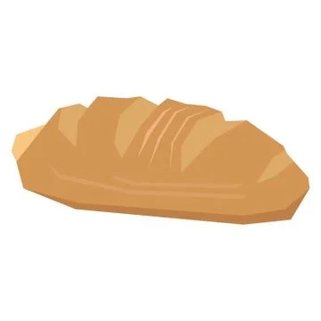 Isolated geometric bread Stock Illustration