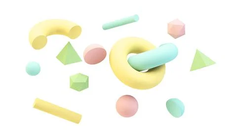 Isolated geometric elements Stock Illustration