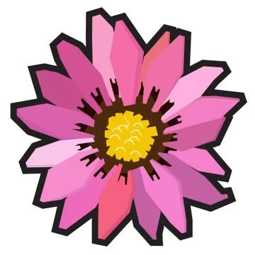 Isolated geometric flower Stock Illustration