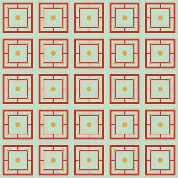 Isolated geometric modular pattern with colorful squares and lines illustrati Stock Illustration