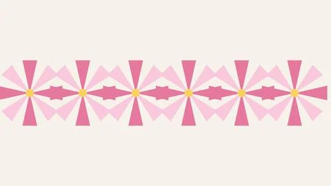 Isolated geometric pattern with pink triangles and yellow dots illustration Stock Illustration