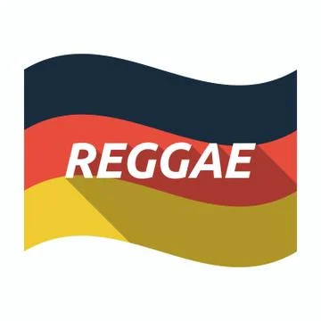 Isolated german flag with    the text REGGAE Stock Illustration