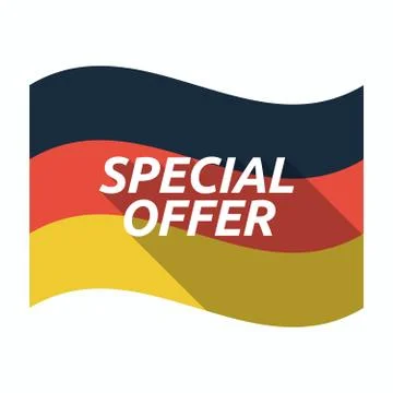 Isolated german flag with    the text SPECIAL OFFER Stock Illustration