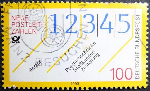 Isolated German Stamp 库存照片