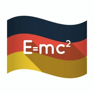 Isolated Germany flag with the Theory of Relativity formula Stock Illustration