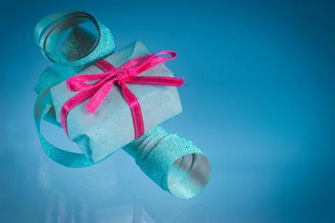 Isolated gift box, handmade present Stock Photos