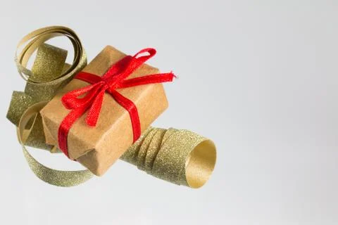 Isolated gift box, handmade present Stock Photos