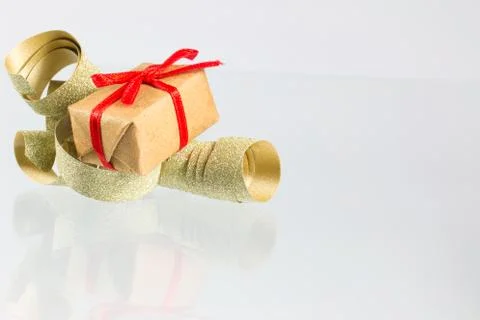 Isolated gift box, handmade present Stock Photos