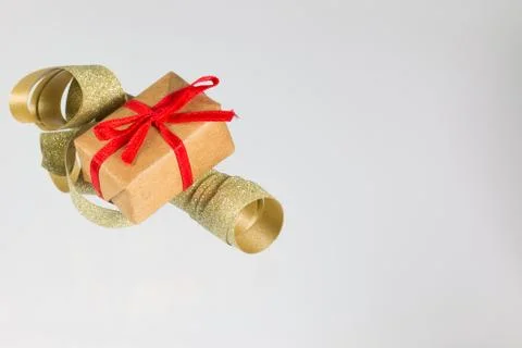 Isolated gift box, handmade present Stock Photos