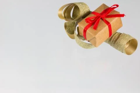 Isolated gift box, handmade present Stock Photos
