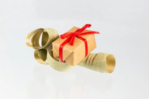 Isolated gift box, handmade present Stock Photos