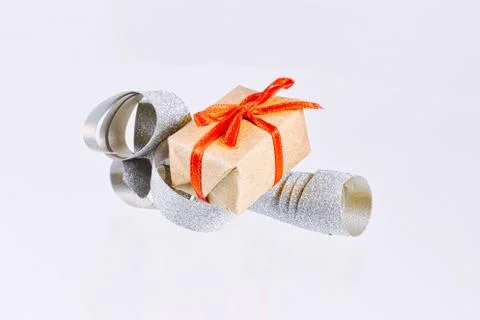 Isolated gift box, handmade present Stock Photos