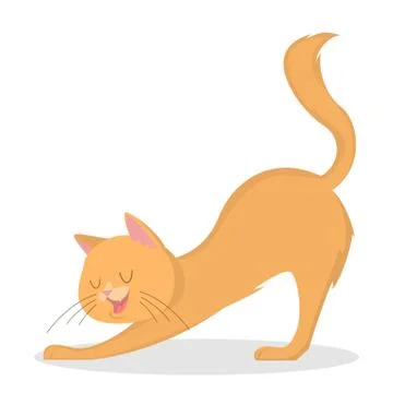 Isolated ginger cat. Stock Illustration