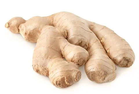 Isolated ginger. Raw ginger root isolated on white background with clipping path Stock Photos