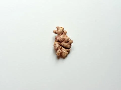 Isolated ginger root over a white background 스톡 사진
