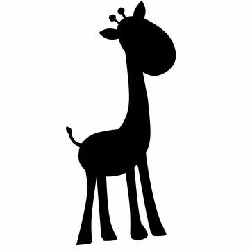 Isolated giraffe silhouette Stock Illustration