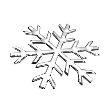 Isolated glass snowflake Stock Illustration