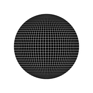 Isolated global grid sphere Illustrazione stock
