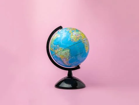 Isolated globe model on plain empty background Stock Photos