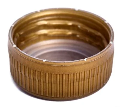 Isolated gold plastic cap Stock Photos