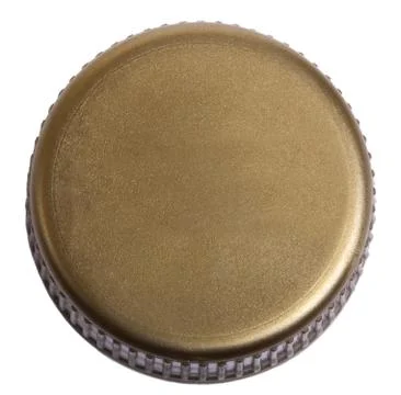 Isolated gold plastic cap Stock Photos