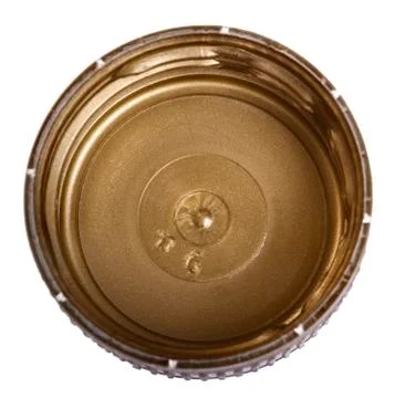 Isolated gold plastic cap Stock Photos