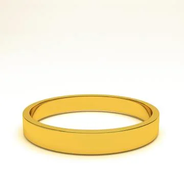 Isolated gold ring, for conceptual usage, 3d rendering. Stock Photos