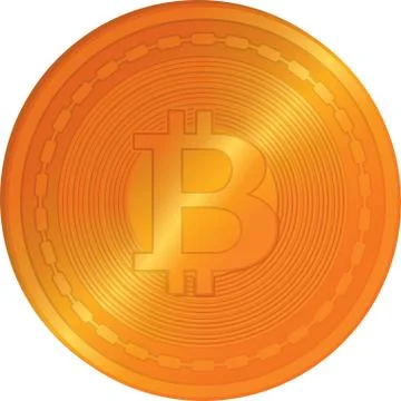 Isolated golden bitcoin Stock Illustration
