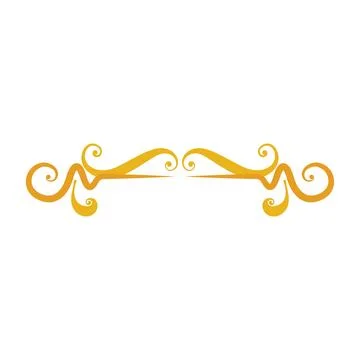 Isolated golden border arabesque frame Vector Stock Illustration