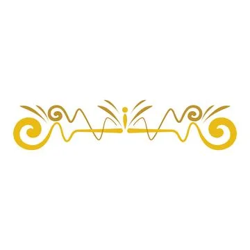Isolated golden border arabesque frame Vector Stock Illustration