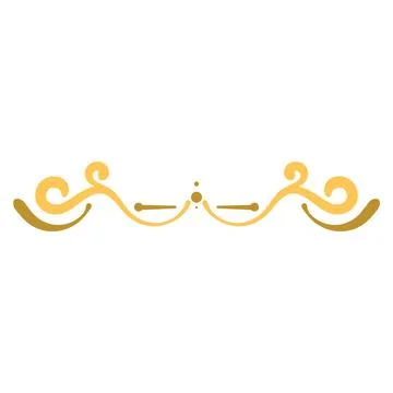 Isolated golden border arabesque frame Vector Stock Illustration