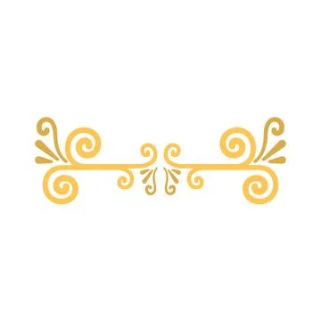 Isolated golden border arabesque frame Vector Stock Illustration