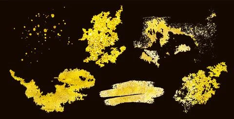 Isolated golden dust effect spots, Stock Illustration