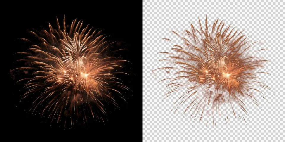 Isolated golden firework explosion light effect for celebration and event d.. Stock-Illustration