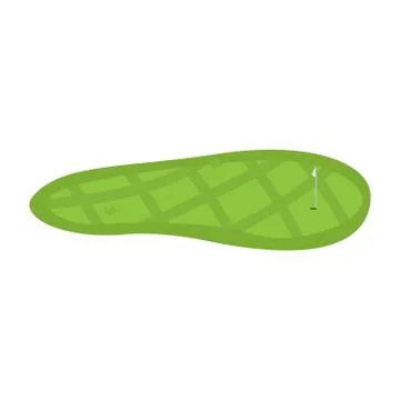 Isolated golf hole Illustrazione stock