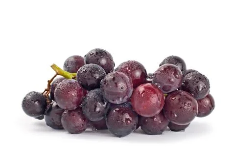 Isolated grapes with drops 스톡 사진