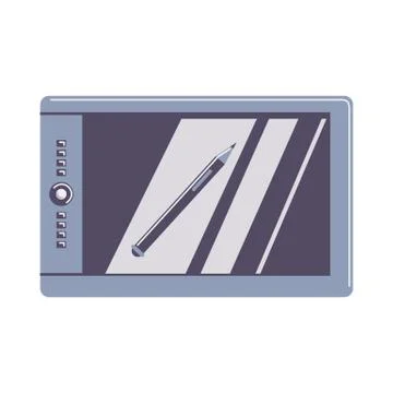 Isolated graphics tablet. Stock Illustration