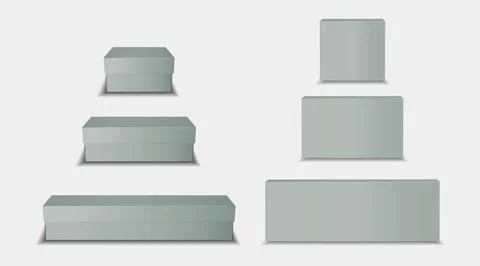 Isolated Gray Box Mockup EPS Vector EPS Vector Stock Illustration