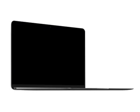 Isolated gray laptop computer mockup Illustrazione stock
