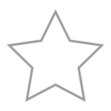 Isolated gray star icon, ranking mark Stock Photos