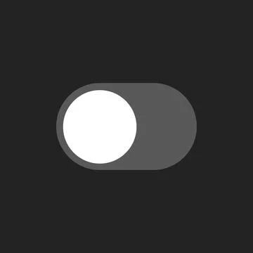 Isolated Gray witch Toggle button, Set Slider in OFF. Minimalistic Icon for UI Stock Illustration