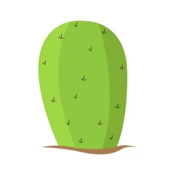 Isolated green cactus Stock Illustration