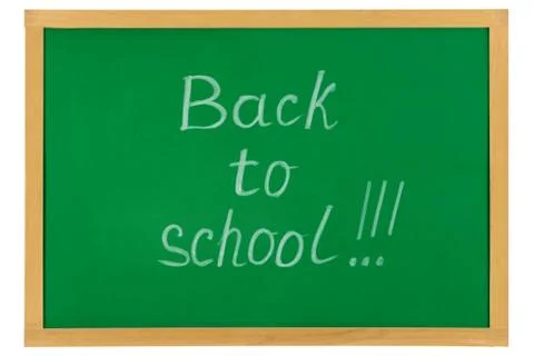 Isolated green chalkboard. Stock Photos