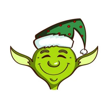 Isolated Green Elf Stock Illustration